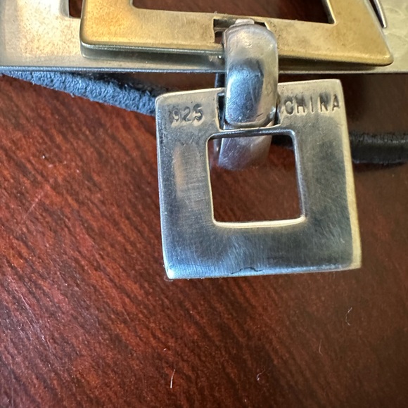 Vintage Robert Lee Morris Hammered Sterling Silver and Brass Pendant Necklace - Picture 3 of 9